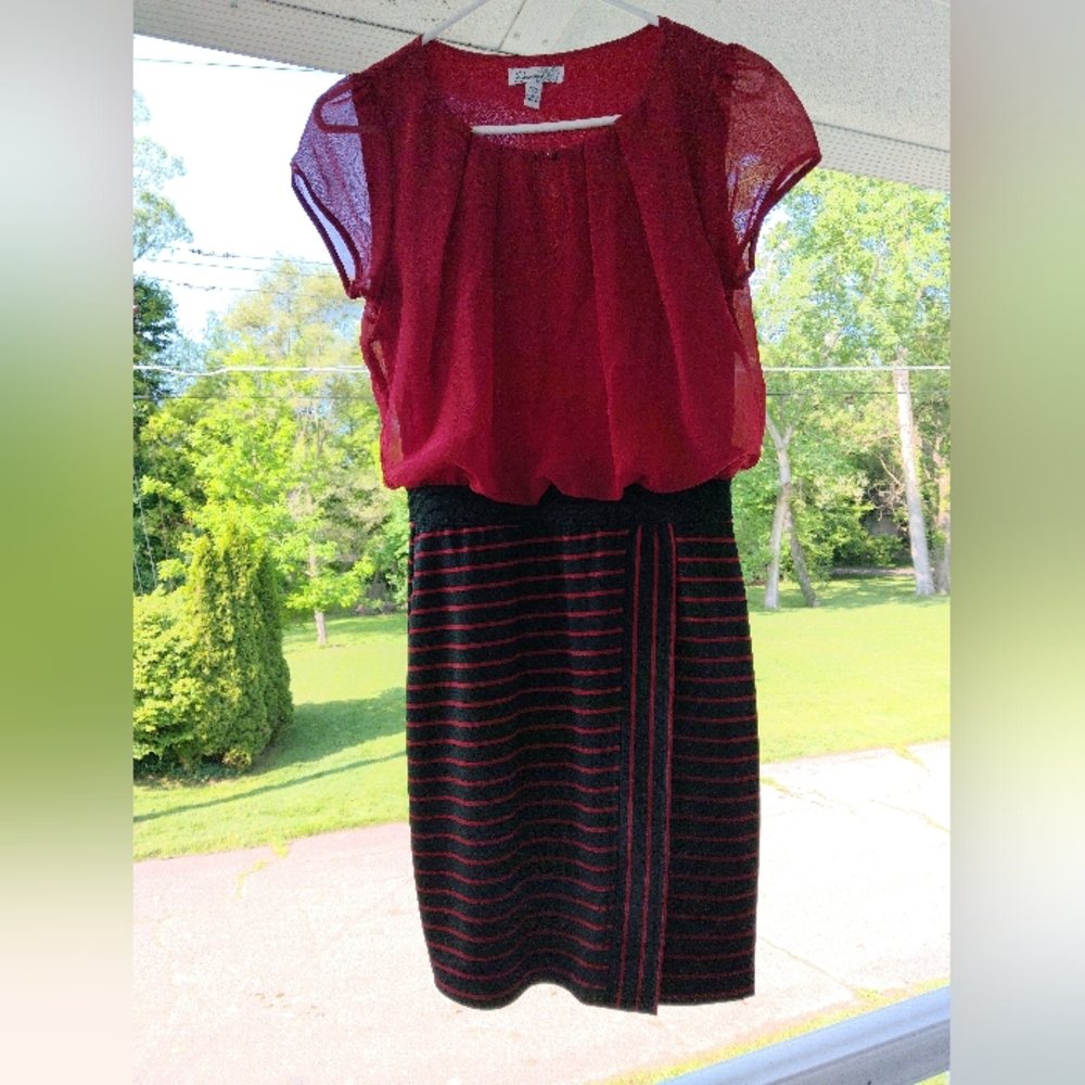 Speechless Red and Black Dress